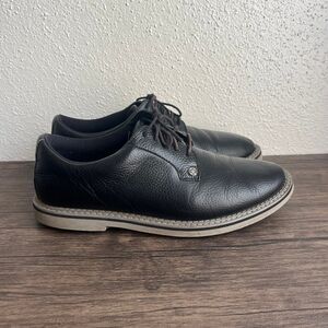 G/Fore Gallivanter Spikeless Golf Shoes Black Pebbled Leather Mens Size 11 G4